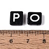 Opaque Acrylic Enamel Beads SACR-Q001-18B-4