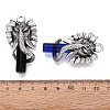 Alloy Glass Pendants GL-N004-03AS-3
