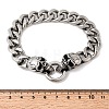 304 Stainless Steel Cuban Link Chains Bracelets for Unisex BJEW-A092-06B-P-5