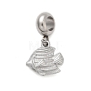 304 Stainless Steel Sea Animal European Dangle Charms STAS-D153-04B-P-1