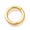Rack Plating Ring Brass Spring Gate Clasps KK-M309-36G-1