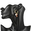 Natural Gemstone and Freshwater Pearl Dangle Earrings EJEW-JE07170-2