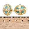 Electroplated Synthetic Turquoise Beads KK-K362-15G-3