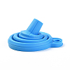 Portable Foldable Silicone Funnel Hopper AJEW-WH0104-40E-2