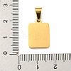 Vacuum Plating 304 Stainless Steel Pave Natural White Shell Pendants STAS-S130-03G-U-3