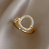 3Pcs Brass with Crystal Rhinestone Cuff Rings FS-WG8A782-01-4