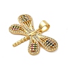 Rack Plating Brass Micro Pave Cubic Zirconia Pendants KK-P279-14G-2