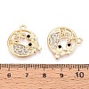 Alloy and Rhinestone Pendants PALLOY-T092-18B-G-3