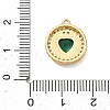 Brass Micro Pave Cubic Zirconia Pendants KK-CBA74BF-12G-01C-3