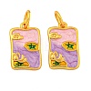 Rack Plating Brass Enamel Pendants KK-Z054-06G-1