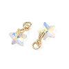 AB Color Plated Glass Pendants PALLOY-JF05675-2