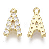 Brass Micro Pave Cubic Zirconia Charms KK-T060-05-A-G-NF-2