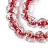 Crackle Transparent Glass Beads Strands GLAA-N030-8mm-01H-3