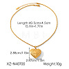 304 Stainless Steel Embossed Photo Locket Pendant Necklaces WG7FD69-03-1
