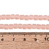 Transparent Frosted Glass Beads Strands GLAA-N072-01A-A04-4