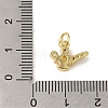 Brass Micro Pave Clear Cubic Zirconia Pendants KK-R162-016B-G-3