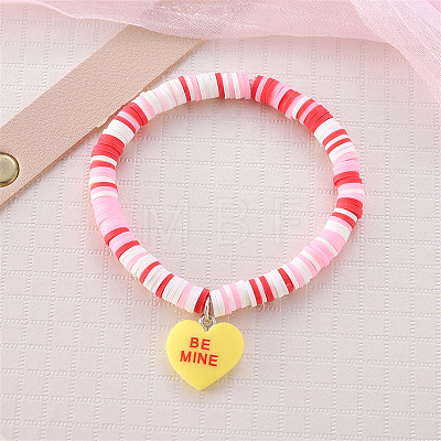 Valentine's Day Zinc Alloy Enamel Charm Bracelets FS-WG4D636-12-1