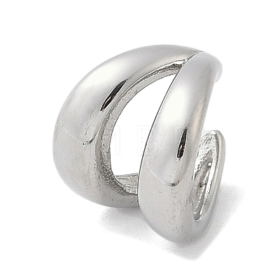 304 Stainless Steel Two-layer C-Shaped Cuff Earrings EJEW-M073-10PG-02-1