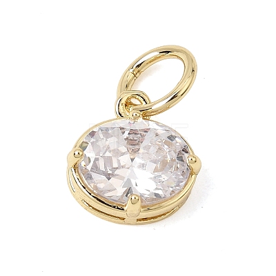 Brass Pave Cubic Zirconia Charms KK-CBA960E-09B-G-1