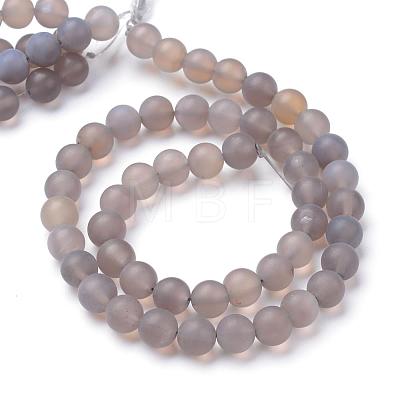 Natural Agate Stone Beads Strands G-T055-8mm-08-1