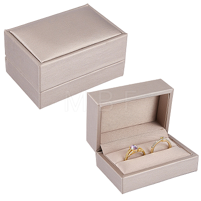 PU Leather Jewelry Couple Ring Packing Boxes CON-CL0001-27A-1