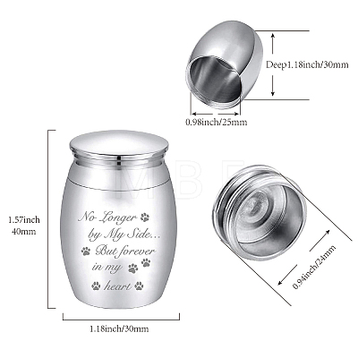 Alloy Cremation Urn Kit AJEW-CN0001-10T-1