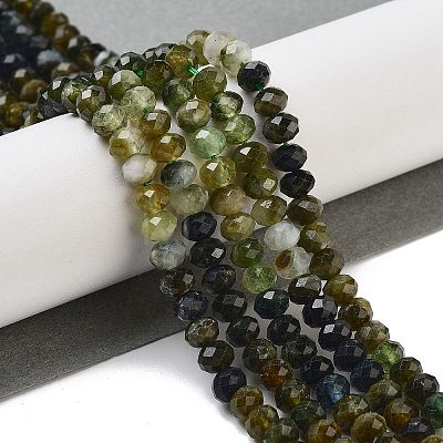 Natural Green Tourmaline Beads Strands G-B088-D08-02-1