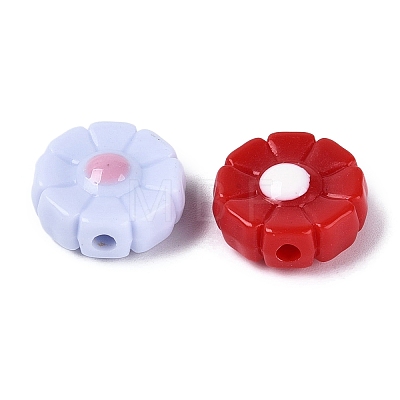 Opaque Enamel Acrylic Beads OACR-Q199-04-1