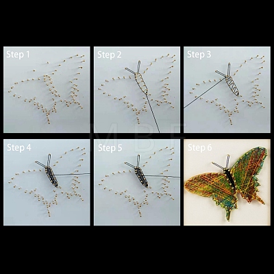 Butterfly Pattern DIY String Art Kit Sets DIY-F070-14-1
