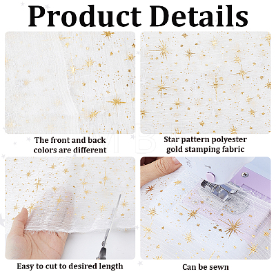 1M Star Polyester Fabric DIY-CY0003-62B-1