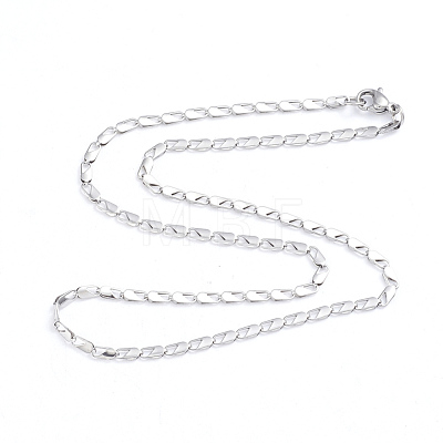 Non-Tarnish 304 Stainless Steel Chain Necklaces NJEW-L173-008-P-1