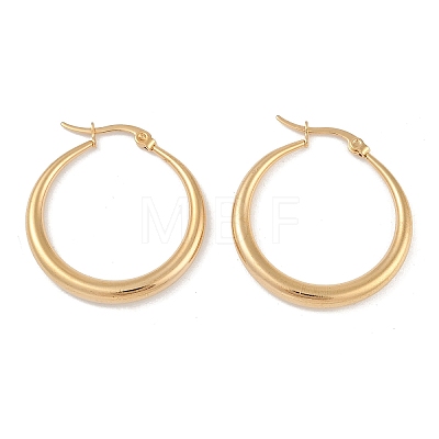 PVD Vacuum Plating 201 Stainless Steel Hoop Earrings EJEW-I309-52A-G-1