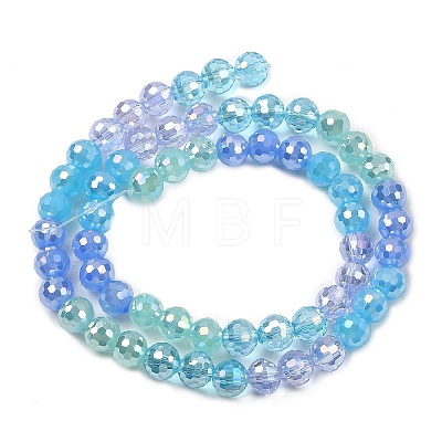 Electroplate Glass Beads Strands EGLA-D300-06-6mm-05-1