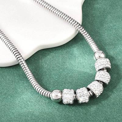 Polymer Clay Rhinestone Beaded Bracelets SA-D001-06P-1