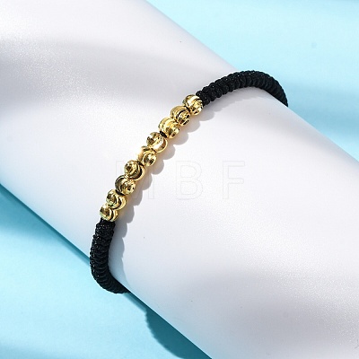 Polyester Cord Braided Bead Bracelets for Women BJEW-L698-01G-10-1