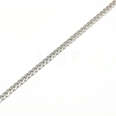 304 Stainless Steel Curb Chain/Twisted Chain Necklace Making STAS-A028-N109P-1