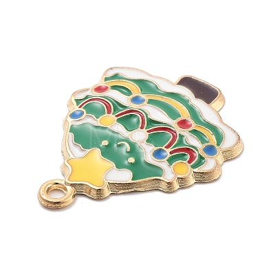 Christmas Theme Alloy Enamel Pendants ENAM-D060-04F-1