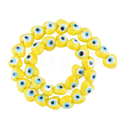 Handmade Evil Eye Lampwork Beads Strands LAMP-N029-010J-1