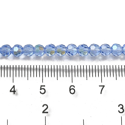 Electroplate Transparent Glass Beads Strands EGLA-A035-T4mm-L14-1