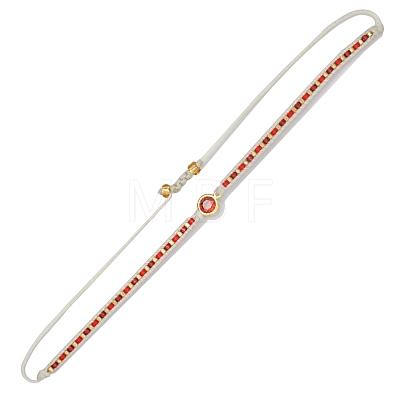 Adjustable Nylon Cord Braided Bead Bracelets BJEW-C011-16A-1