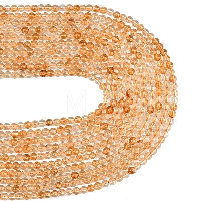 Natural Citrine(Heated) Beads Strands G-L659-A01-4mm-1