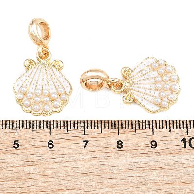 Alloy Enamel European Dangle Charms AL-CBAC2D3-03G-01-1