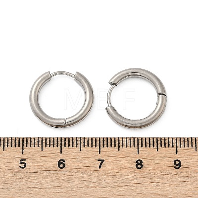 202 Stainless Steel Huggie Hoop Earrings X-EJEW-F111A-16mm-P-1
