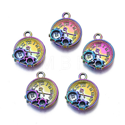 Rack Plating Rainbow Color Alloy Pendants PALLOY-S180-323-1