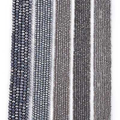 Electroplate Glass Beads Strands EGLA-A044-P4mm-B10-1