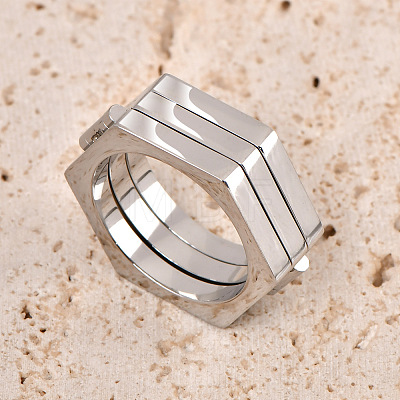 304 Stainless Steel Folding Finger Rings for Men WG34ADE-05-1