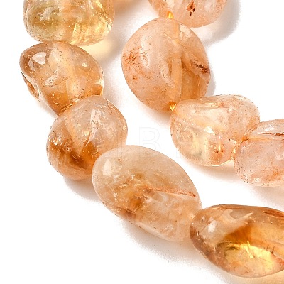 Heated Natural Citrine Beads Strands G-P601-A13-03-1