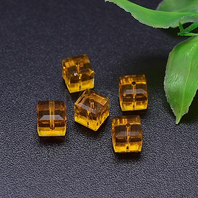 Faceted Cube Imitation Austrian Crystal Bead Strands G-M184-6x6mm-08A-1