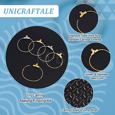 Unicraftale DIY Earring Making Finding Kit STAS-UN0045-51-1