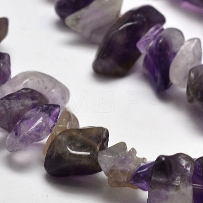 Chip Natural Amethyst Beads Strands X-G-N0134-19-1